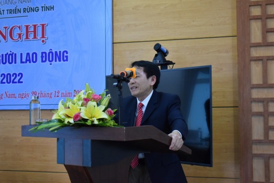 Đồng chí: Huỳnh Đức – Bí thư Chi bộ, Giám đốc Quỹ phát biểu khai mạc Hội nghị